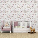 Ver imagem 4 de Papel de parede infantil floral fores menina rosa para quarto de bebê M² PP117