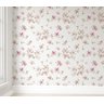 Papel de parede infantil floral fores menina rosa para quarto de bebê M² PP117 - 2