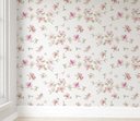 Ver imagem 2 de Papel de parede infantil floral fores menina rosa para quarto de bebê M² PP117