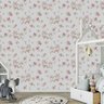 Papel de parede infantil floral fores menina rosa para quarto de bebê M² PP117 - 5