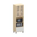 Ver imagem 1 de Paneleiro 100% MDF 2 Portas com Vidro 1 Gaveta com Espaço Torre Quente 70cm Aura Luciane Móveis
