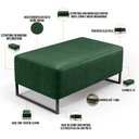 Ver imagem 4 de Puff Decorativo Para Sala De Estar Cléo W01 Base de Ferro 90cm Facto Verde Musgo - Lyam Decor