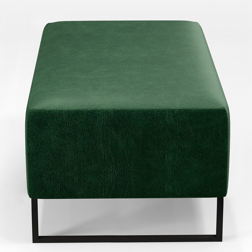 Puff Decorativo Para Sala De Estar Cléo W01 Base de Ferro 90cm Facto Verde Musgo - Lyam Decor - 7