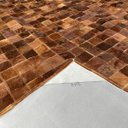 Ver imagem 3 de Tapete de couro castanho 3,00x4,00 com borda peça 7x7cm
