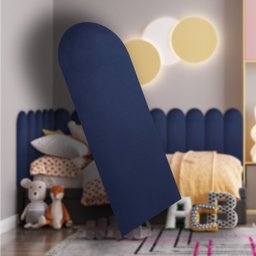 Kit 14 Placas Cabeceira Nuvem Estofada para Cama Box - Módulo 20 Cm X 60 Cm:azul - 2