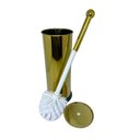 Ver imagem 2 de Kit Banheiro Lixeira Dourada e Preta 5l e Escova Sanitária France Fineza