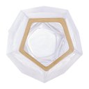 Ver imagem 3 de Vaso com Borda Dourada Wolff Taj de Vidro 13cm x 28,5cm