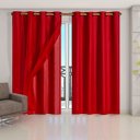 Ver imagem 1 de Cortina Daily Varão 2m Blackout PVC com Voil 2,80MX2,30m Sala Quarto Vermelho