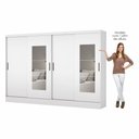 Ver imagem 3 de Closet Casal Duplo Belém 4 Portas com Espelho 4 Gavetas Carioca Móveis