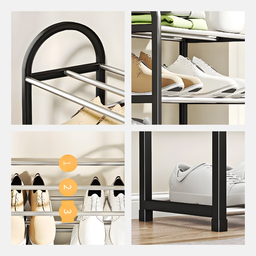 Sapateira de Porta Entrada 8 Pares Calçados Inox Premium Forte - 4