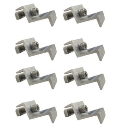 Kit 8 Grampo Painel Placa Solar Presilha Fixador Terminal Universal - 1