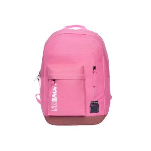 Mochila Unissex Juvenil Cores Escolar Passeio Viagem Cor:rosa