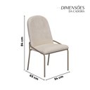 Ver imagem 4 de Conjunto para Sala de Jantar Mesa Ômega Tampo Quadrado 90x90cm com 4 Cadeiras Rubi