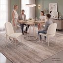 Ver imagem 5 de Conjunto para Sala de Jantar Mesa Ômega Tampo Quadrado 90x90cm com 4 Cadeiras Rubi
