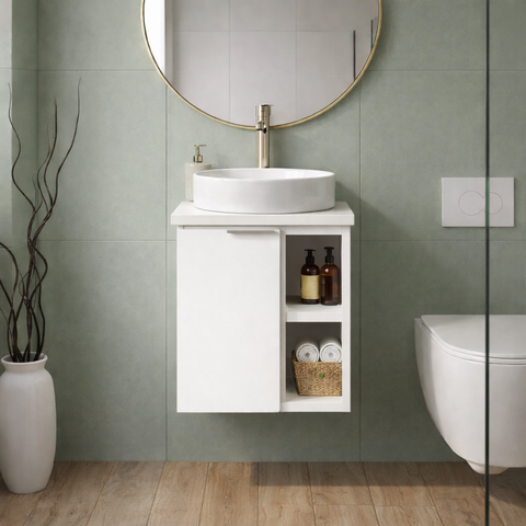 Gabinete Armario Banheiro Suspenso 100% Mdf 15mm 40cm Branco sem Furos