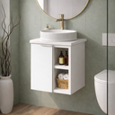 Ver imagem 2 de Gabinete Armario Banheiro Suspenso 100% Mdf 15mm 40cm Branco sem Furos