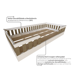 Cama Infantil Montessoriana Solteiro Cori Yescasa - 8