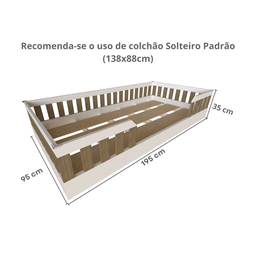 Cama Infantil Montessoriana Solteiro Cori Yescasa - 11