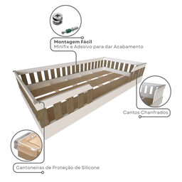 Cama Infantil Montessoriana Solteiro Cori Yescasa - 9