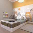 Ver imagem 4 de Cama Infantil Montessoriana Solteiro Cori Yescasa Branco/Carvalho Mel