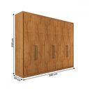 Ver imagem 5 de Guarda-roupa Casal Guarujá 6 Portas 6 Gavetas 100% Mdf Peroba - Panorama Móveis