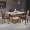 Conjunto Sala de Jantar Soberana 1 Mesa 120cm com 4 Cadeiras Vênus  Móveis - 1