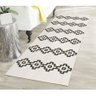 Tapete Passadeira Boho Ponto Cruz 45x140cm Natural/Preto - Antiderrapante FASTLAR - 1