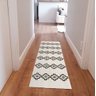 Tapete Passadeira Boho Ponto Cruz 45x140cm Natural/Preto - Antiderrapante FASTLAR - 2