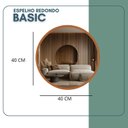 Ver imagem 3 de Espelheira Redondo 40cm Moldura Alumínio Basic
