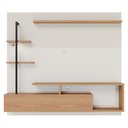 Ver imagem 6 de Painel Bancada Suspensa para TV até 58 Pol. Maragogi Off White/Freijó - Colibri