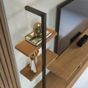 Ver imagem 7 de Painel Bancada Suspensa para TV até 58 Pol. Maragogi Off White/Freijó - Colibri