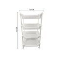 Ver imagem 2 de Prateleira Estante Fruteira Plástico Modular Multiuso 4 Andares Nitron Para Cozinha Lavanderia:Branc