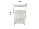 Ver imagem 2 de Prateleira Estante Fruteira Plástico Modular Multiuso 4 Andares Nitron Para Cozinha Lavanderia:Branc
