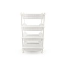 Ver imagem 5 de Prateleira Estante Fruteira Plástico Modular Multiuso 4 Andares Nitron Para Cozinha Lavanderia:Branc