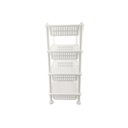 Ver imagem 4 de Prateleira Estante Fruteira Plástico Modular Multiuso 4 Andares Nitron Para Cozinha Lavanderia:Branc