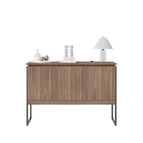 Buffet Cadiz 3 Portas 3 Prateleiras MDP 120cm Montana-Preto