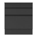 Ver imagem 5 de Balcão Cozinha para Cooktop 70cm com Rodapé 1 Porta 1 Gaveta Veneza Multimóveis V2118 Preto