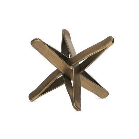 Escultura Estrela 3d em Metal Mart Pequeno:cobre