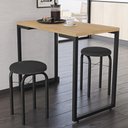 Ver imagem 1 de Conjunto Mesa De Cozinha 90cm 2 Banquetas Nature