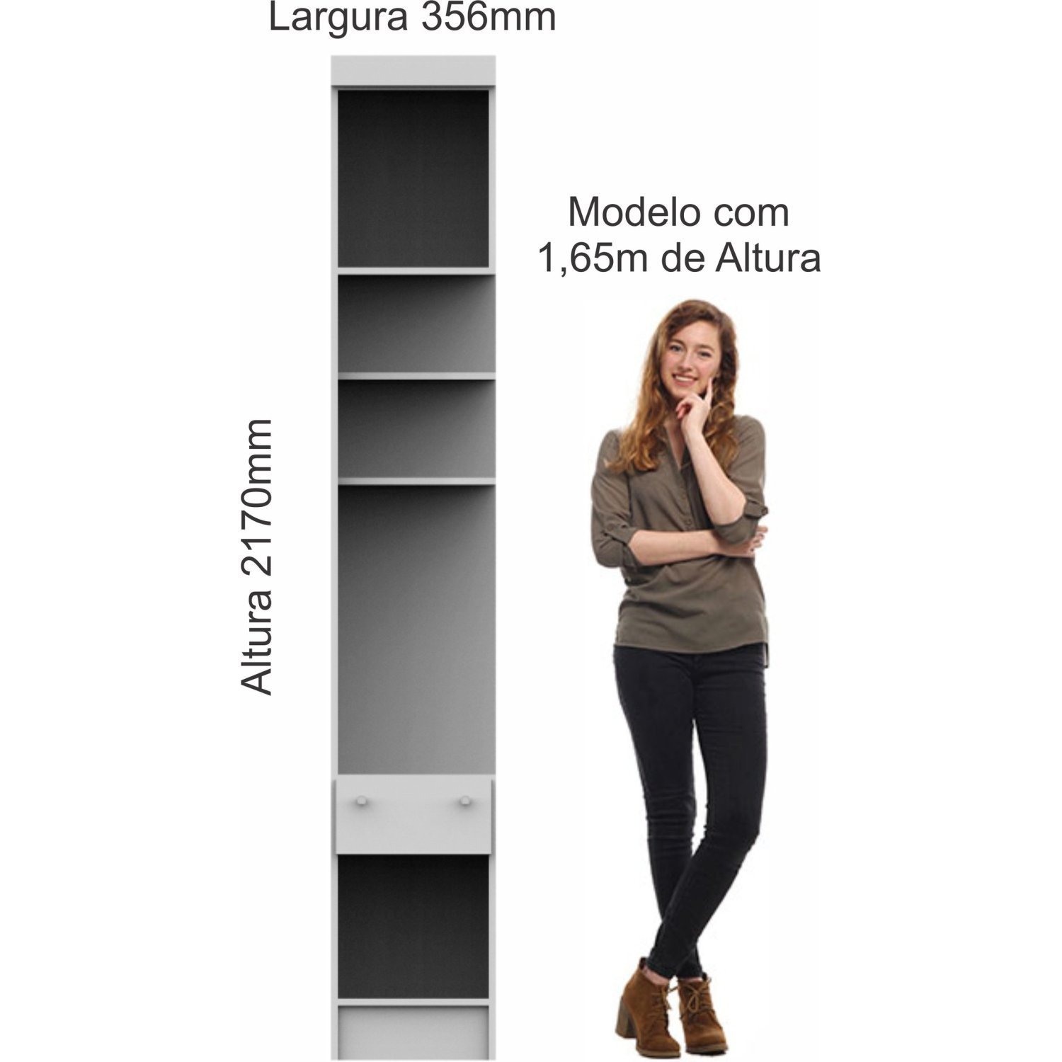 Módulo Mesa de Cabeceira 2 Portas 1 Gaveta Infinity  - 5