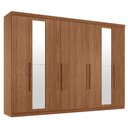 Ver imagem 2 de Guarda Roupa Casal 239cm 8 Portas 4 Gavetas com Espelho Vortex Jatobá S01 - Mpozenato