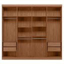 Ver imagem 6 de Guarda Roupa Casal 239cm 8 Portas 4 Gavetas com Espelho Vortex Jatobá S01 - Mpozenato