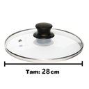 Ver imagem 3 de Tampa de Vidro Avulsa 28 cm para Panela Frigideira Caçarola