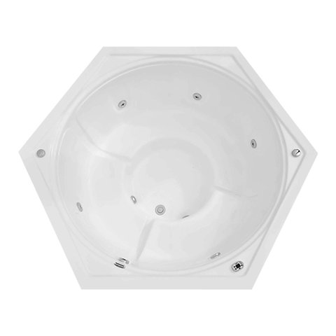 Spa Flora 5 Lugares Sextavada Standard Ouro Fino Branco