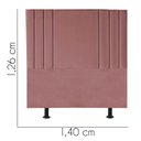 Ver imagem 2 de Cabeceira Grécia Cama Box Casal 140 Cm Suede Rose