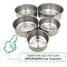 Conjunto de Tigelas Potes de Aço Inox 5 Tamanhos Tampa Plastica Organizador de Alimentos - 2