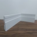 Ver imagem 7 de Kit 15 Barras de Rodapé de Poliestireno 7cm Frisado Branco (7x1x240cm)