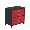 Ver imagem 2 de Mapoteca 10 Gavetas 120,4cm x 122,3cm Aço Preto/Vermelho
