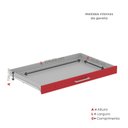 Ver imagem 6 de Mapoteca 10 Gavetas 120,4cm x 122,3cm Aço Preto/Vermelho