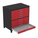 Ver imagem 4 de Mapoteca 10 Gavetas 120,4cm x 122,3cm Aço Preto/Vermelho